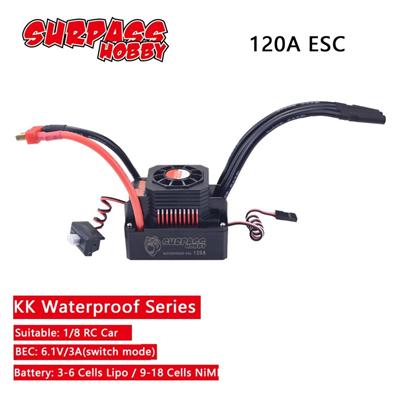 Surpass Hobby KK 120A Waterproof 2-6S ESC Бесколлекторный регулятор для автомоделей 1/10,1/8 [KS-300